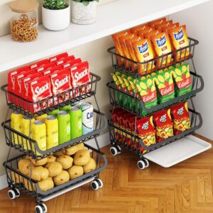 Miyawell 3-Tier Rolling Pantry Cart...