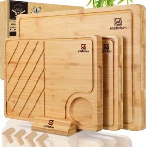 Piklohas Large Bamboo Cutting Board...