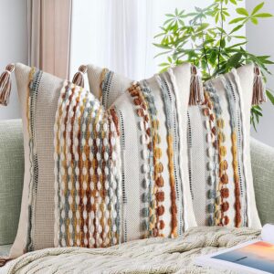 AmHoo Set of 2 Chenille Striped Tex...