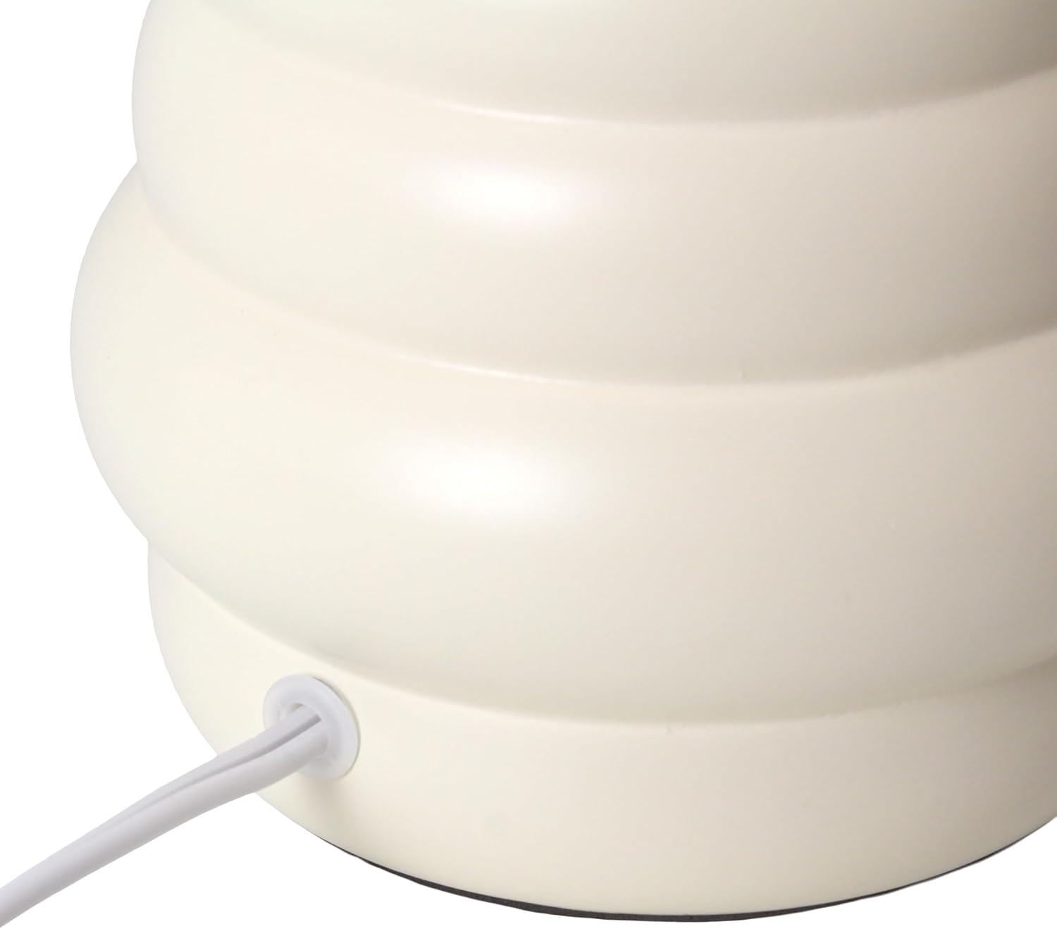 Simple Designs LT1168-CRM 12.68" Chic Glow Mini Stacked Ceramic Table Lamp, Monochromatic Fabric Shade, Small Accent Light, for Bedroom, Office, Living Room, Minimalist Decor, Cream - Image 9