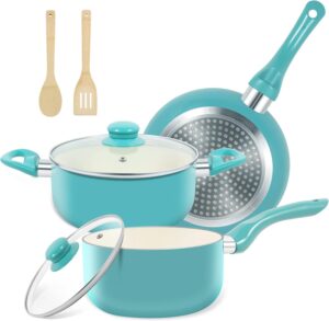 M MELENTA Pots and Pans Set, 7 Piec...
