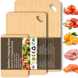 Viretang Bamboo Cutting Board Set o...