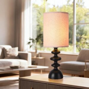 Black Small Table Lamp for Bedroom,...