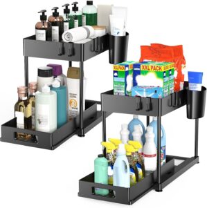 2 Pack Under Sink Organizer with Pu...