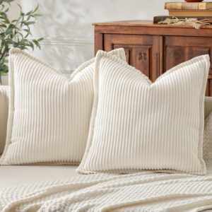 Mecatny Corduroy Summer Throw Pillo...