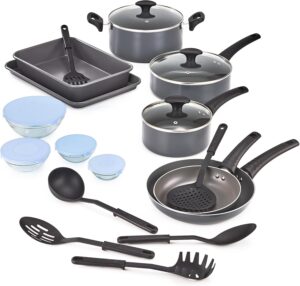 bella Cookware Set with Glass Lids ...