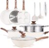 NEWBULIG 17-Piece Pots and Pans Set...