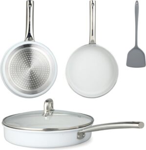 FAB&DELUXE 5Pcs Nonstick Cookw...