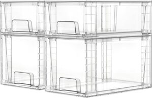 Vtopmart 4 Pack Clear Stackable Sto...