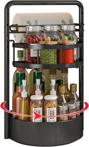 Rotating Spice Rack with Paper Towe...