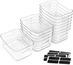 12 PACK Multiuse Clear Plastic Stor...