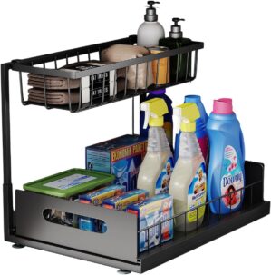 Under Sink Organizer, 2 Tier Pull-O...