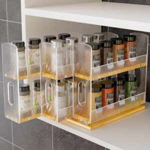 NiHome Bamboo Pull-Out Spice Rack O...