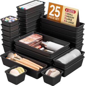 KEMETHY 25 PCS Plastic Drawer Organ...