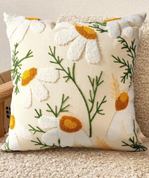 Embroidered Throw Pillow Cover R...
