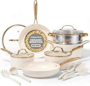 Gotham Steel 15 Pc Ceramic Cookware...