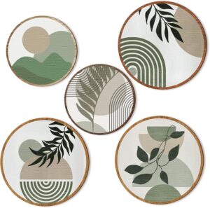 Qunclay 5 Pcs Wall Art Decor Wooden...