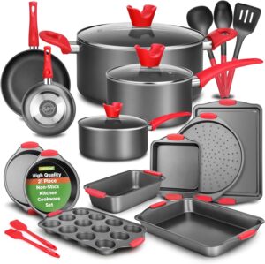 NutriChef 21-Piece Nonstick Cookwar...