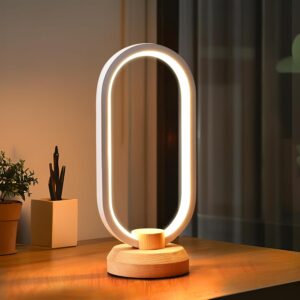LONRISWAY Modern Desk lamp LED Wood...