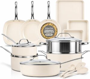 GOTHAM STEEL 20 Pc Ceramic Cookware...