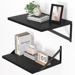 Heimlove Black Deep Floating Shelve...