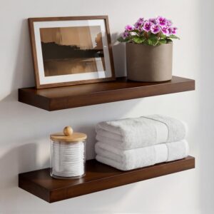 Homeforia Walnut 18 inch Floating S...