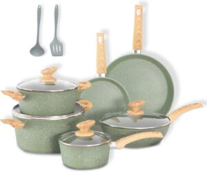 DishDelight Green Induction Pots an...