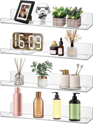 Dezzer 4 Pack Acrylic Shelves for W...