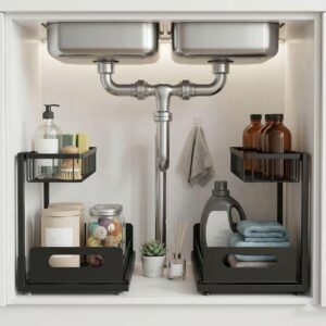 Sturdy Metal Under Sink Organizer 2...