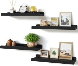 Love-KANKEI Black Floating Shelves ...