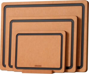 Kikcoin Wood Cutting Board Set of 3...