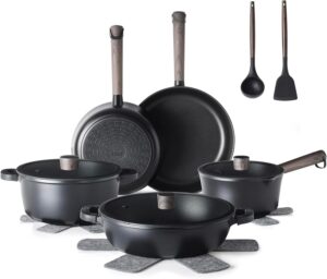 SENSARTE 15Pcs Nonstick Cookware Se...