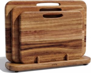 SMIRLY Wooden Cutting Boards for Ki...