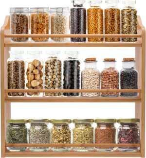 3 Tier Bamboo Spice Rack, Seasoning...