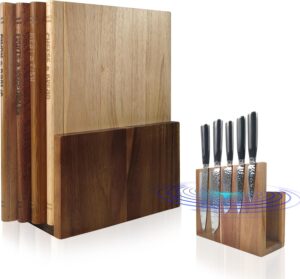 4 Pcs Book Cutting Board Set With M...