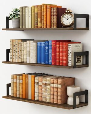 Harwaya Floating Book Shelves for W...