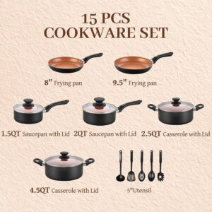 BECIGAR Ceramic Pots and Pans Set, ...