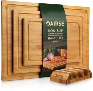 Bamboo Cutting Board for Kitchen, 3...