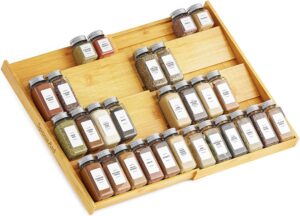 SpaceAid Bamboo Spice Drawer Organi...