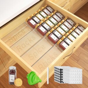 24 Spice Jars with Spice Drawer Org...