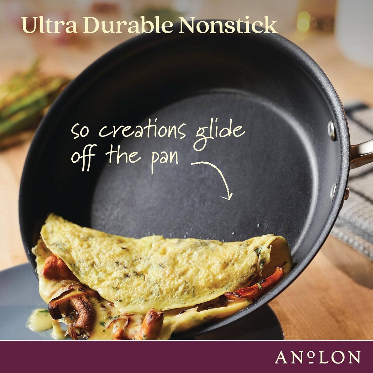 Anolon Advanced Home Hard Anodized Nonstick Cookware Set, Pots and Pans Set, 9-Piece, Moonstone - Image 5