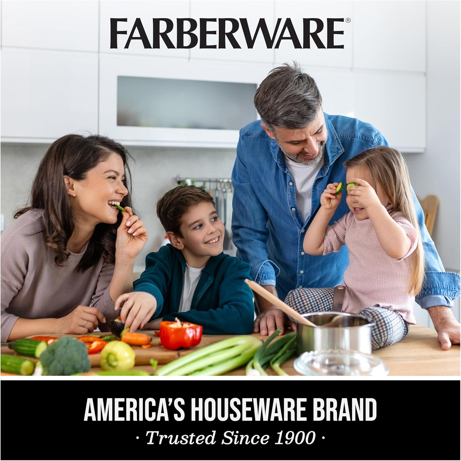 Farberware Build-A-Board Bamboo Cutting Board with Built-In Compartments & Clear Locking Lid, Black Handles, Charcuterie, Snack Tray, Food Prep and Serving Platter - Image 12