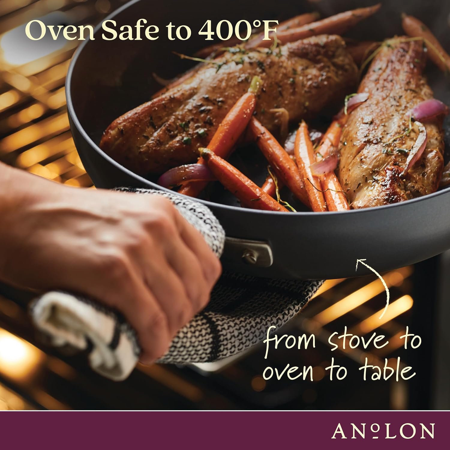 Anolon Advanced Home Hard Anodized Nonstick Cookware Set, Pots and Pans Set, 9-Piece, Moonstone - Image 4