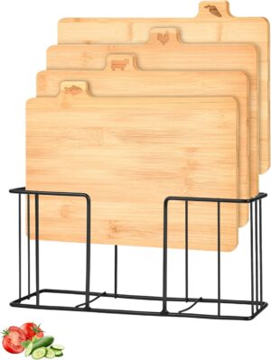 Bamboo Cutting Board Set with Meata...