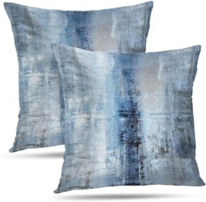 Blue and Grey Abstract Art Artwork ...