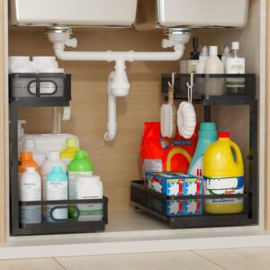 Under Sink Organizer 2 Pack, 2-Tier...