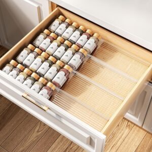 MUDEELA Clear Spice Drawer Organize...