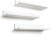 Americanflat 14″ Floating Shelves for Wall – Set of 3 – Made of Engineered Wood with Lipped Ledge – Floating Wall Shelves for Bedroom, Bathroom, Kitchen, Office, and Living Room – White