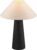 Globe Electric Novogratz x 18″ Ceramic Table Lamp, Matte Black, Off-White Tapered Fabric Shade, in-Line Rocker Switch, 5 Ft. Clear Cord, Home Office, Desk, Living Room