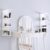 Versatile 4 Tier Wall Shelf Unit,White Lack Wall Shelf,Display Floating Shelf with LED Remote Control Light